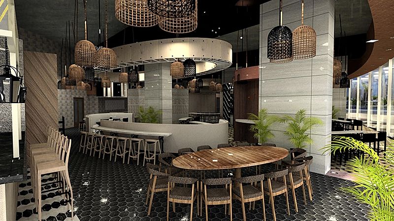 Hotel Las Americas Golden Tower Panama Bagian luar foto Interior of the restaurant