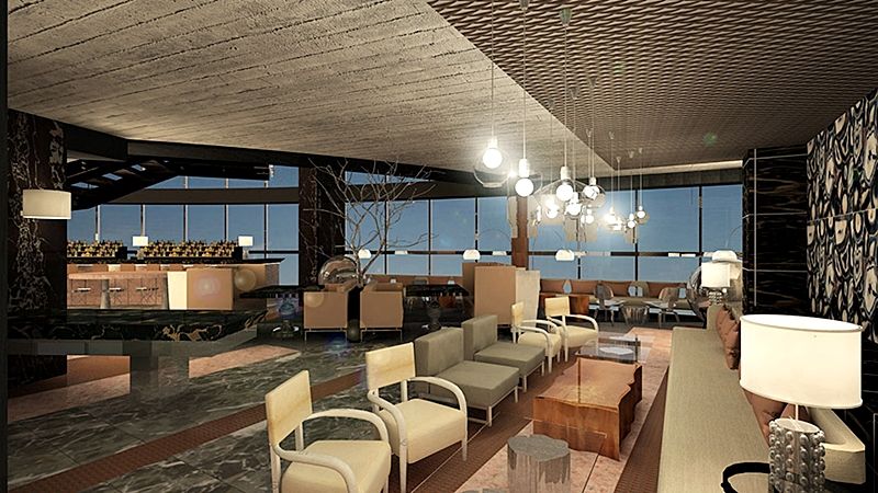 Hotel Las Americas Golden Tower Panama Bagian luar foto The interior of the lounge